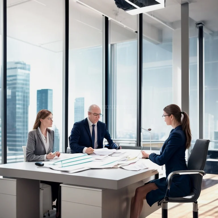 契約書の内容を確認する専門家のイメージ